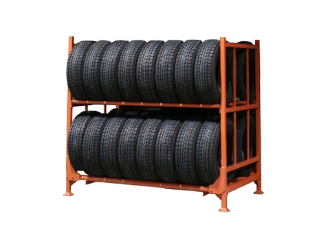 Trackside Triumph: Motorcycle Tire Storage Racks at Racing Events